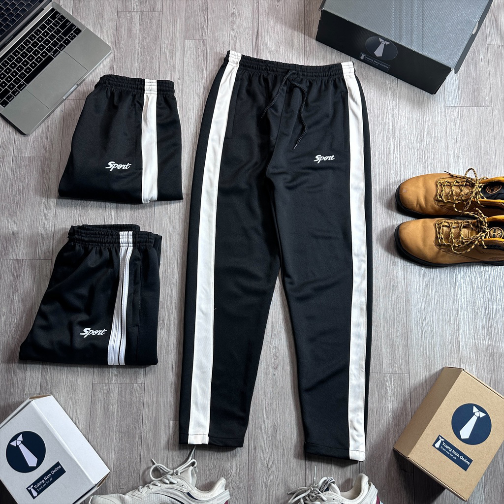 Quần jogger nam thể thao vải thun co giãn form ôm túi khóa kéo đẹp