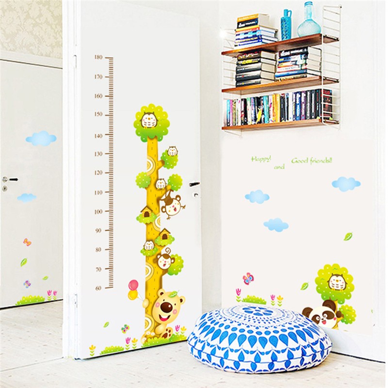 DECAL DÁN TƯỜNG THƯỚC ĐO GẤU NHỎ