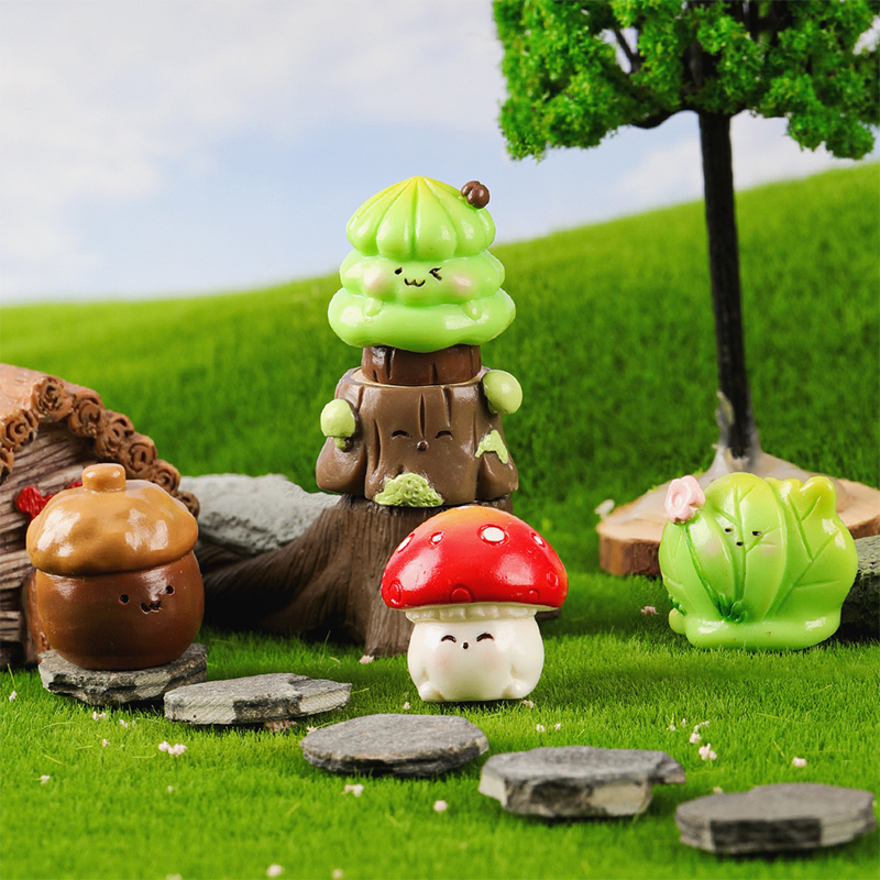 Kawaii Creative Forest Small Animals Figure Cartoon Doll Miniatures ...