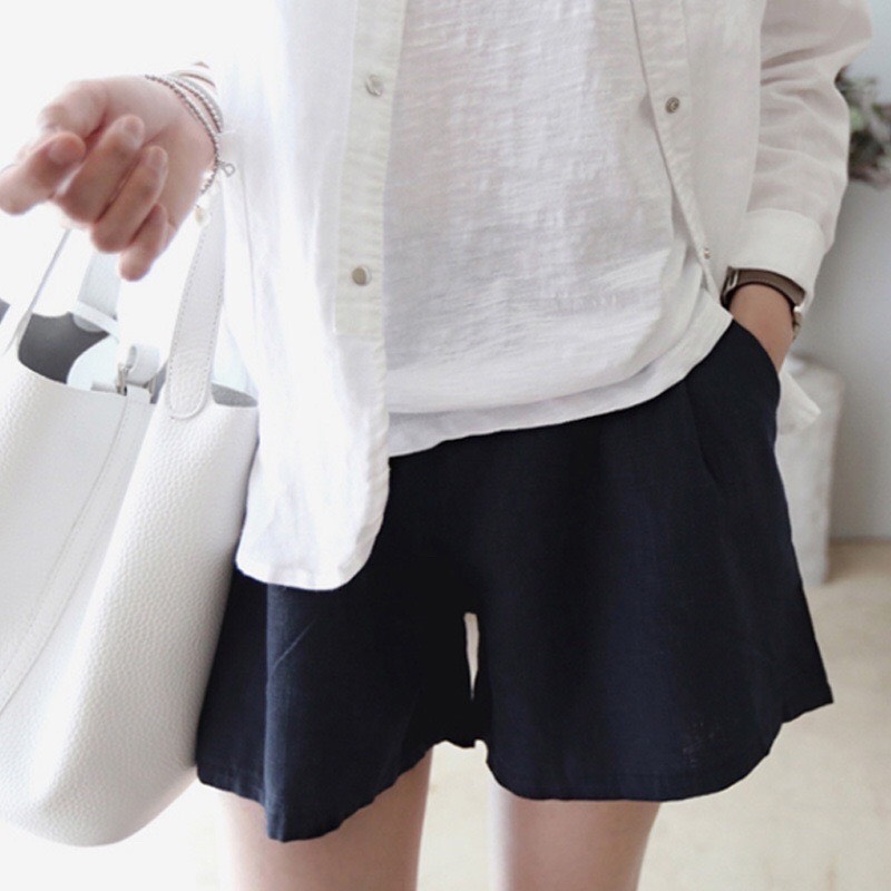 Quần Short Nữ Cạp Cao phối lưng thun cao cấp dễ mặc