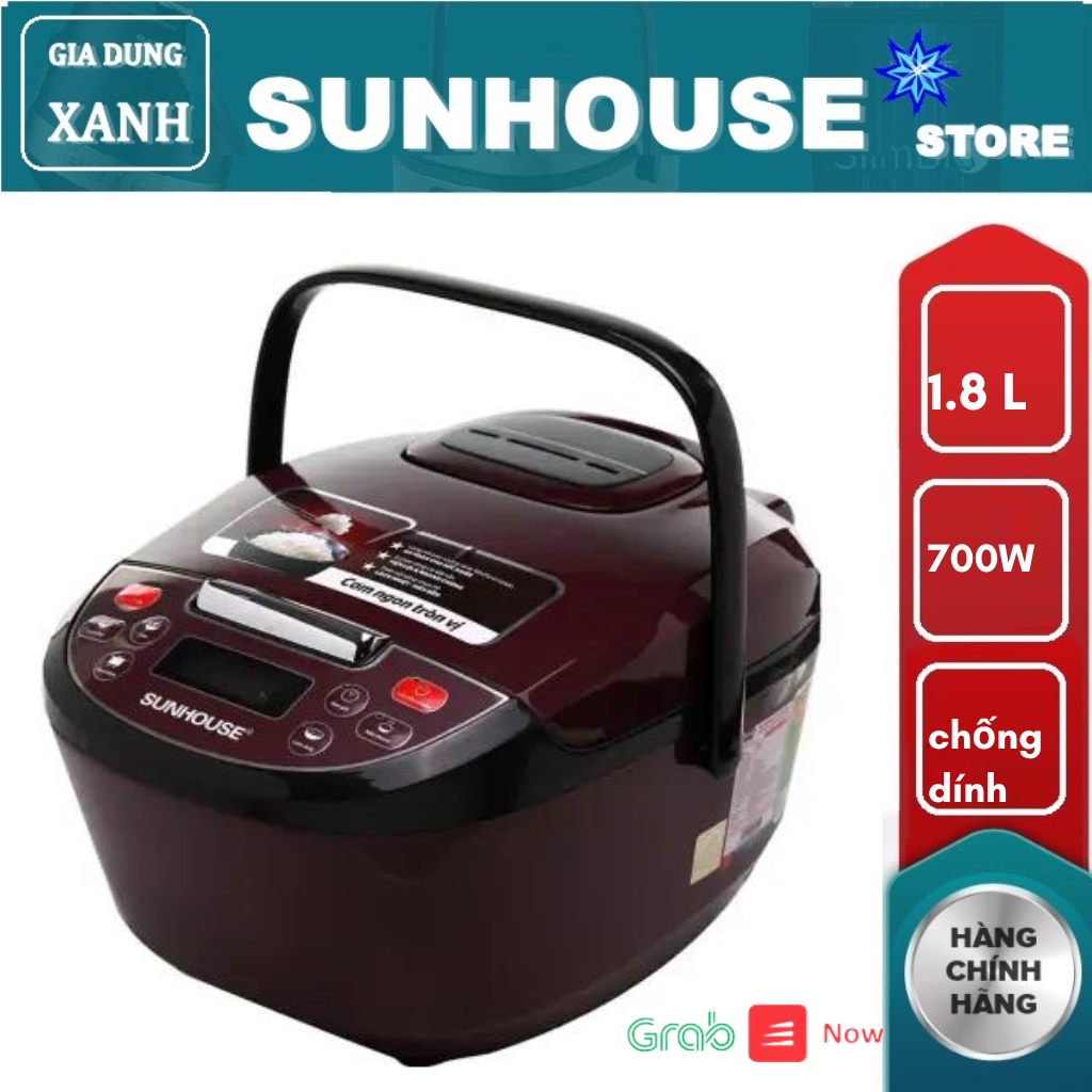 Nồi Cơm Điện Tử SUNHOUSE SHD8909 1.8 Lít Bảo Hành 12 Tháng