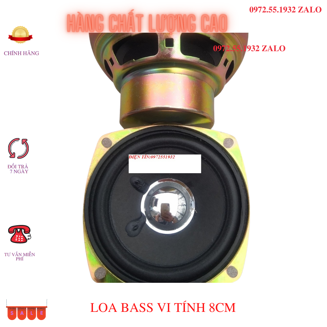 Loa bass- sub  vi tính chiều ngang 8cm đường chéo 9.8cm -1 chiếc