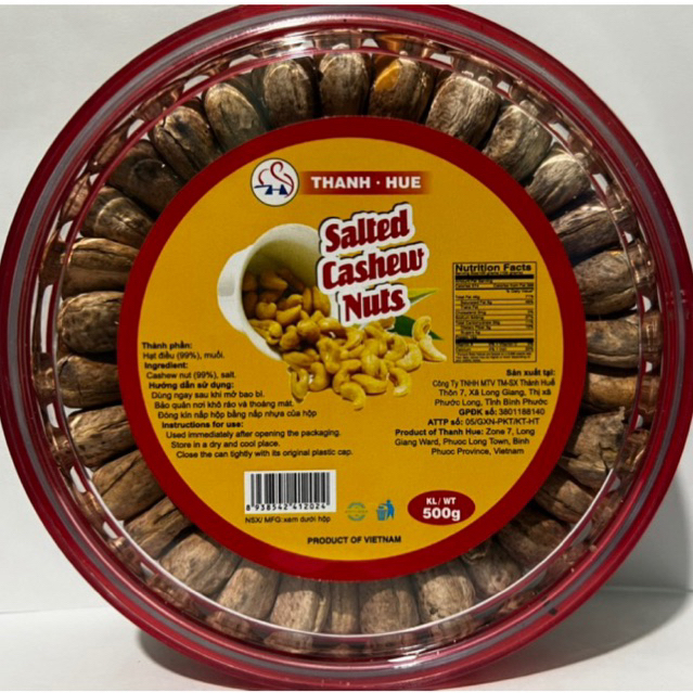 Hạt Điều Rang Muối Hộp 500gr