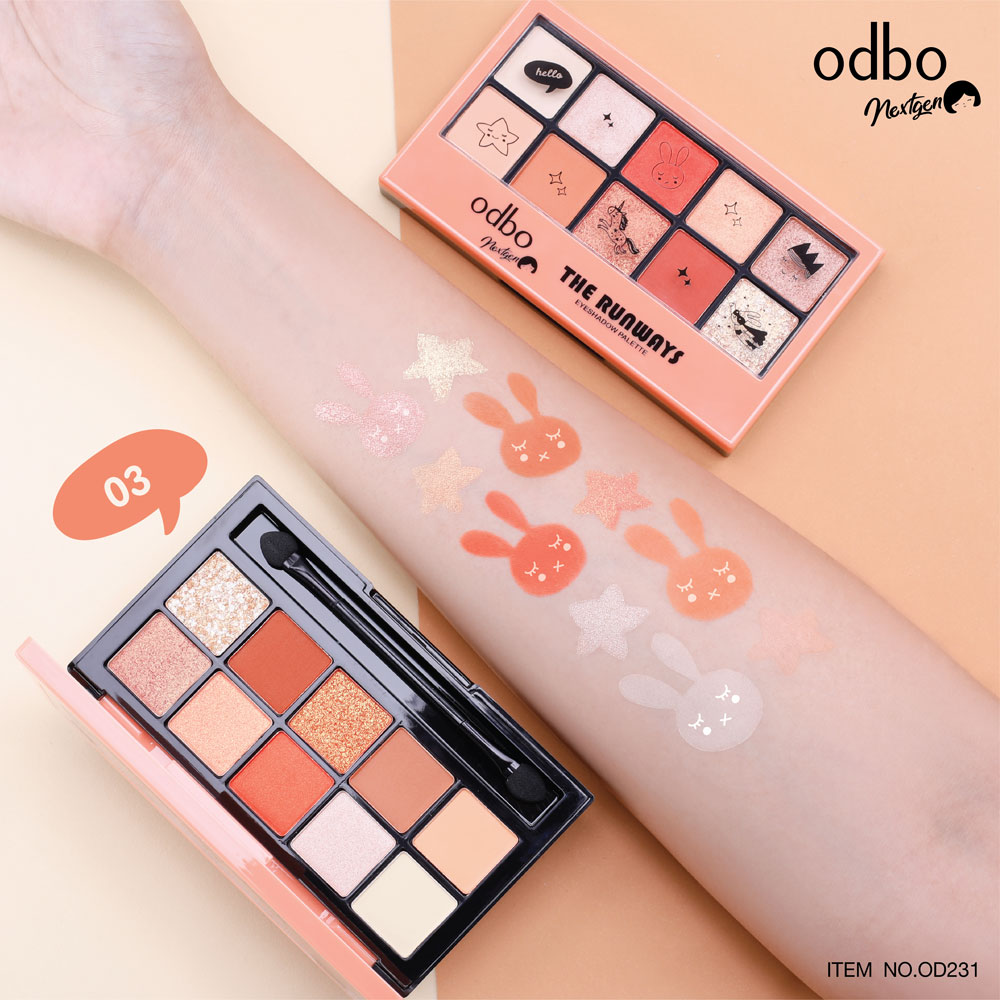 Phấn Mắt Odbo Nextgen The Runways Eyeshadow Palette 10 Ô OD231
