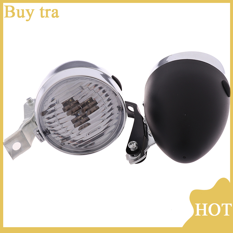 [Buytra] 3 đèn LED phía trước xe đạp cổ điển đèn pha đèn Pin cổ điển