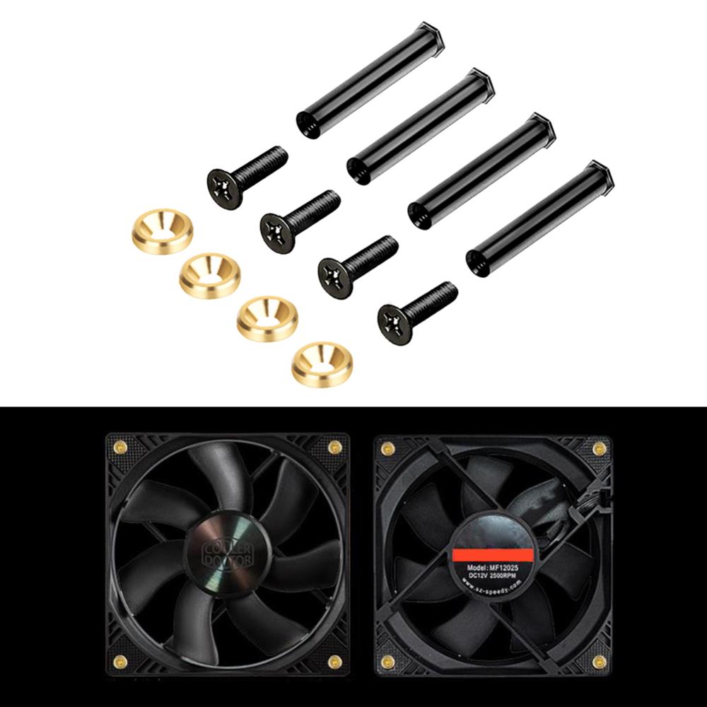 Fixing Chassis Fan Screws Quiet Operation Computer Case Fan Screws Set Computer Radiator Fan Screws Set for PC Case Fan