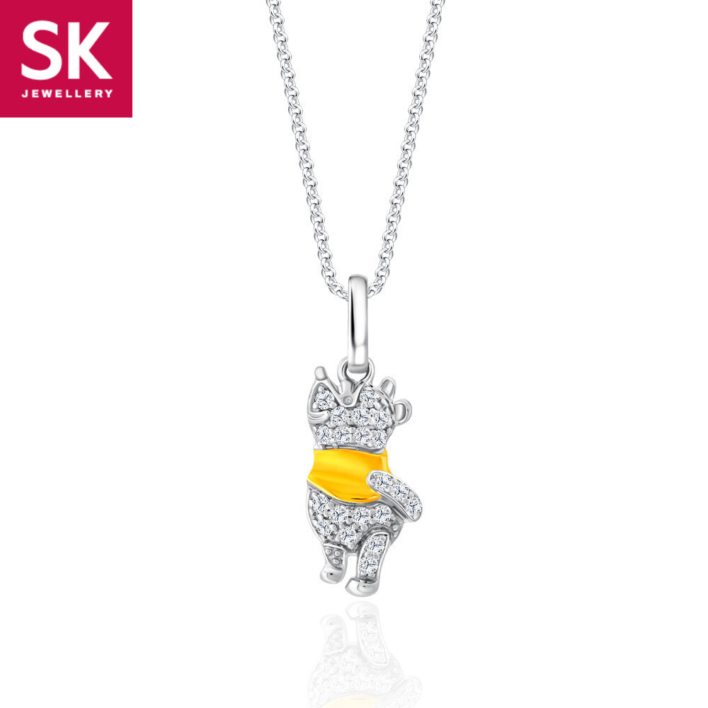 SK Jewellery Beloved Pooh 10K Diamond Pendant Lazada