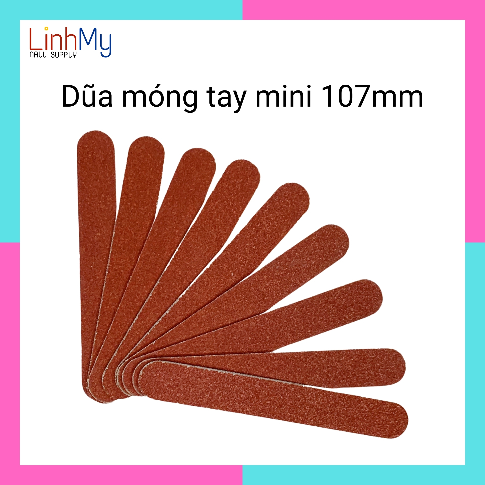 Dũa móng tay mini mỏng nâu cao cấp