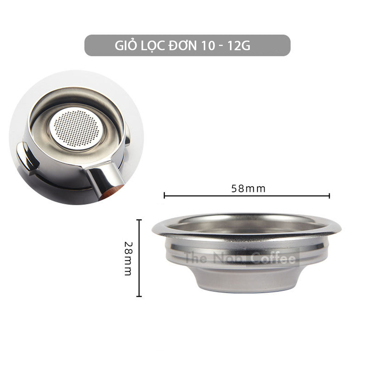 Giỏ lọc cà phê espresso 58mm (Filter Basket 58mm)