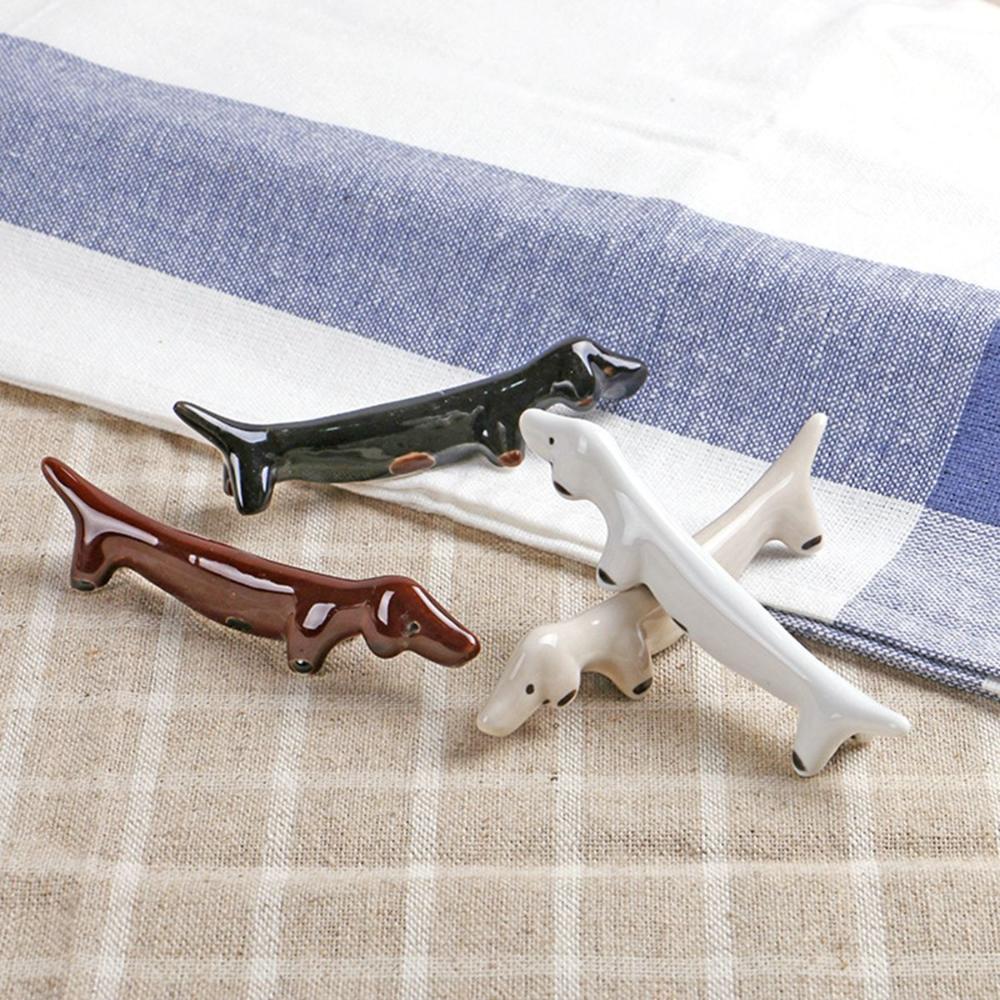 Hotel Kitchen Dachshund Ceramic Cute Puppy Shaped Chopstick Rest ...