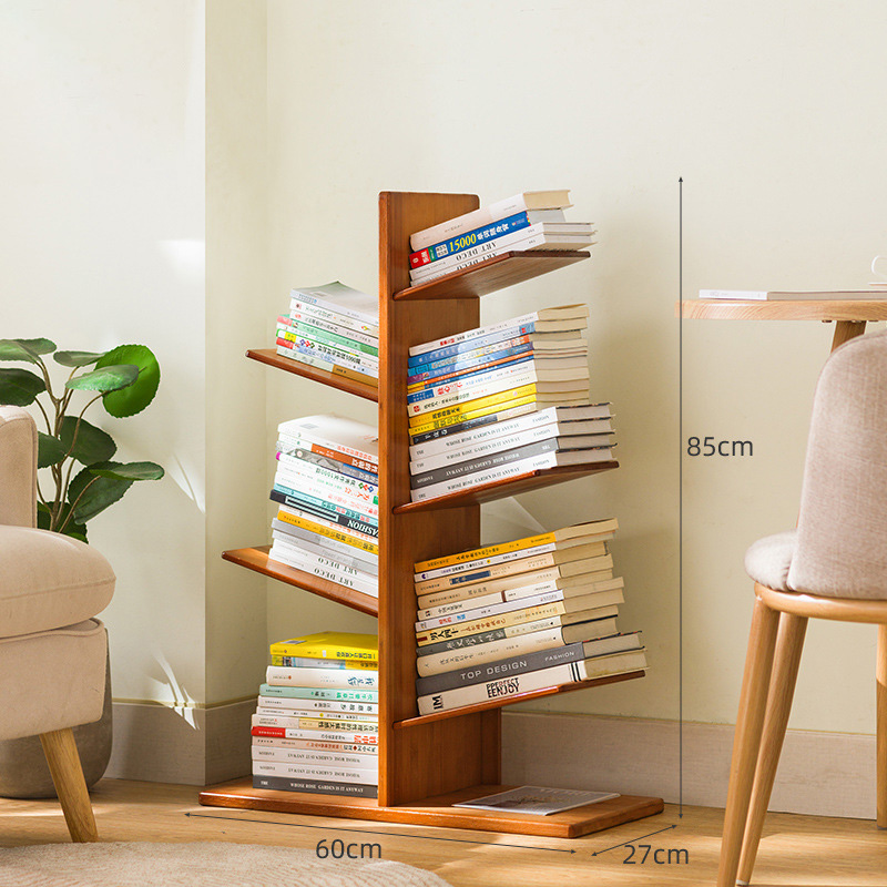 Bookshelves, shelves, floor-to-ceiling bookcases, home children's living room, library, wall-to-wall, simple reading area, multi-layer storage