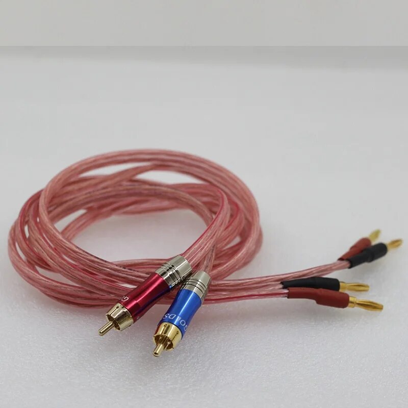 【Customizable】 1 Pair Fever Av Audio Wire Line One Point Two Rca To 2 ...