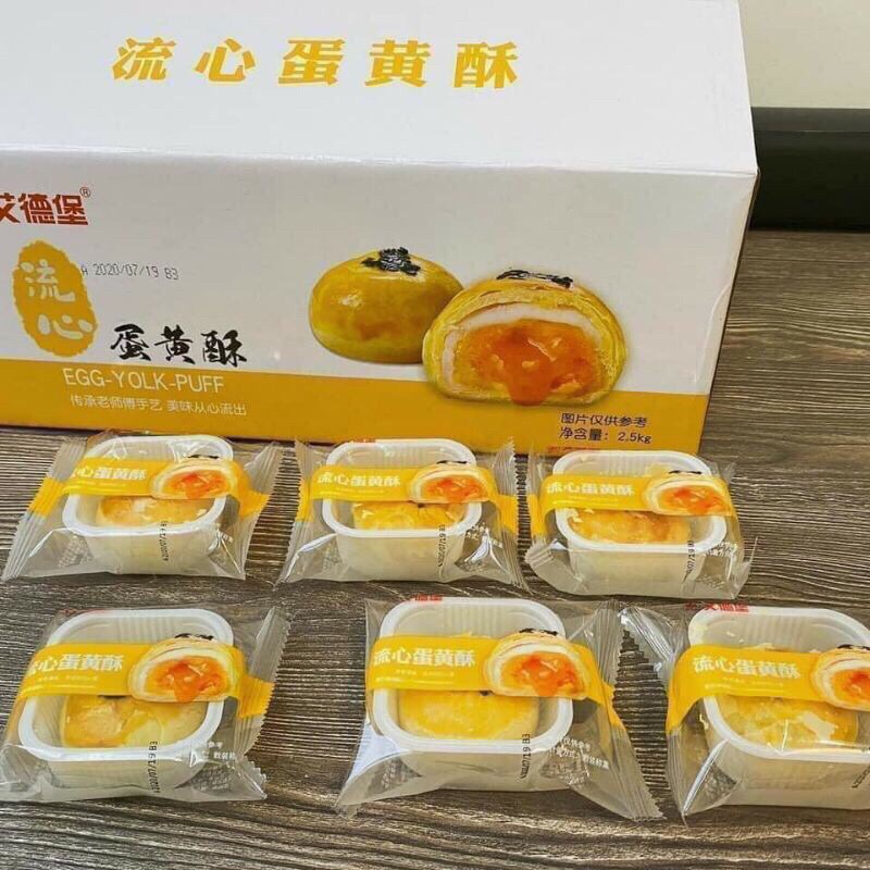 BÁNH PÍA TRỨNG MUỐI TAN CHẢY (LƯU Ý: NGÀY IN TRÊN BÁNH LÀ NGÀY SẢN XUẤT)