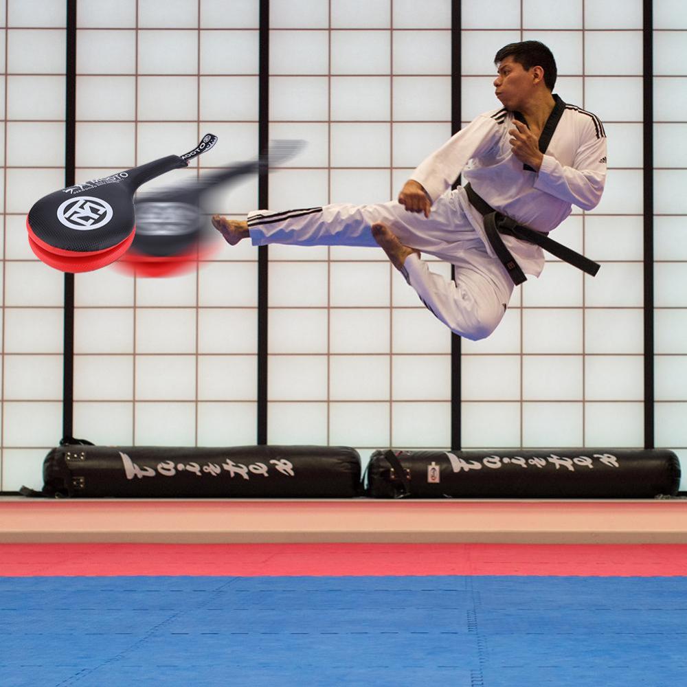 Kids Taekwondo PU Rebound Sponge Durable Double Kick Pad Target for Trainig