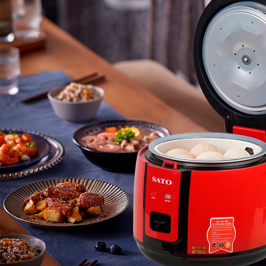 Nồi cơm điện quai xách 1.8L Sato 18F051