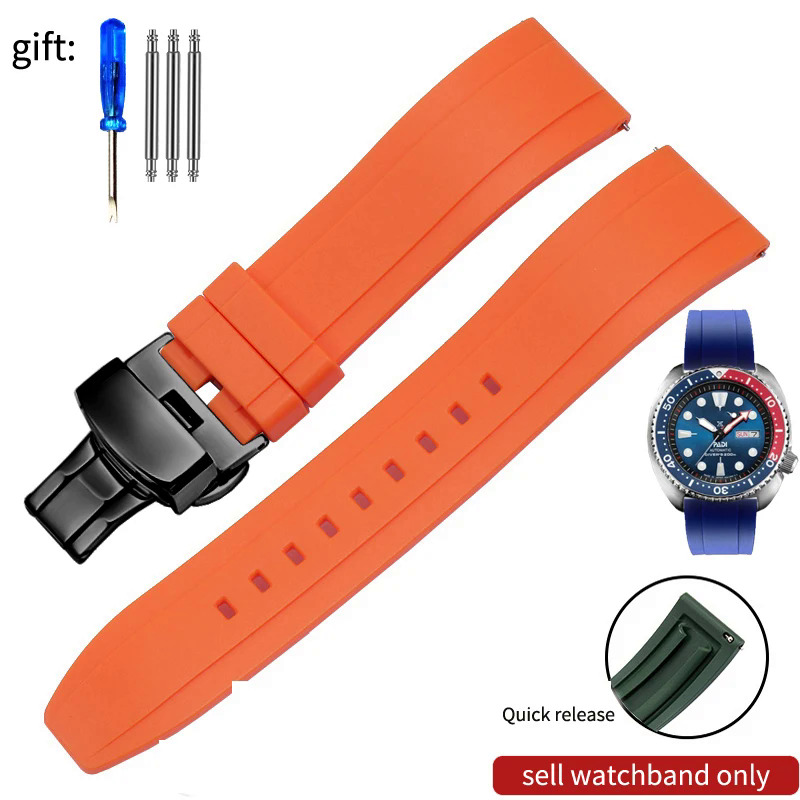 Bụi-miễn phí Silicone dây đeo đồng hồ cho Breitling công dân Thành phố thể thao không thấm nước Silicone chuỗi Phụ Kiện 20 22 Mét
