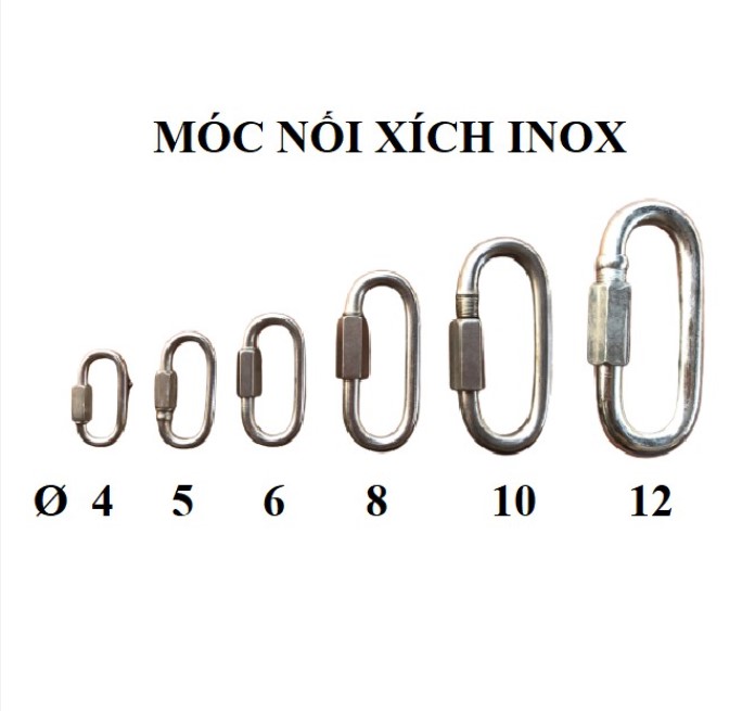 Móc nối xích, khóa xích INOX 304 [ Ø 8mm ]