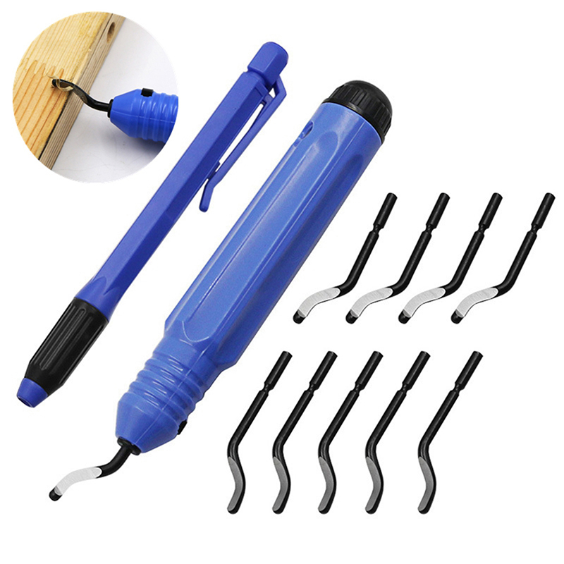 Hand Deburring and Trimming Knife Scraper NB1100 Edger Chamfering and Trimming Tool Rotary Deburr Blades Kit for Steel, Copper, Aluminum, Wood and Plastics. 