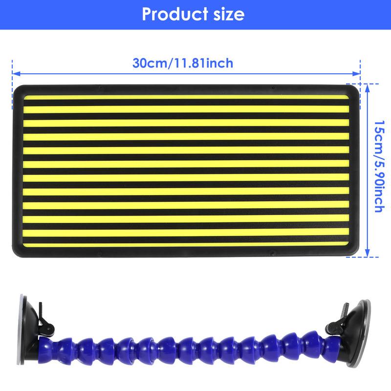 Paintless Dent Repair Tools Line Board Dent Reflector with Adjustable Holder and Suction Cup Base Car Dent Repair Tool Paintless Dent Repair Reusable Line Reflector Board Tool
