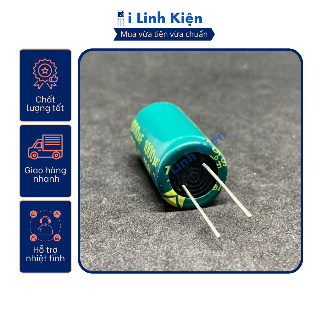 Tụ hoá 1000UF 100V JCON Combo 10 con chất lượng tốt.