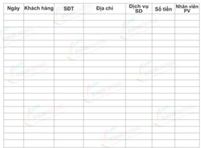 (fREESHIP) Sổ Theo Dõi Khách Hàng Spa