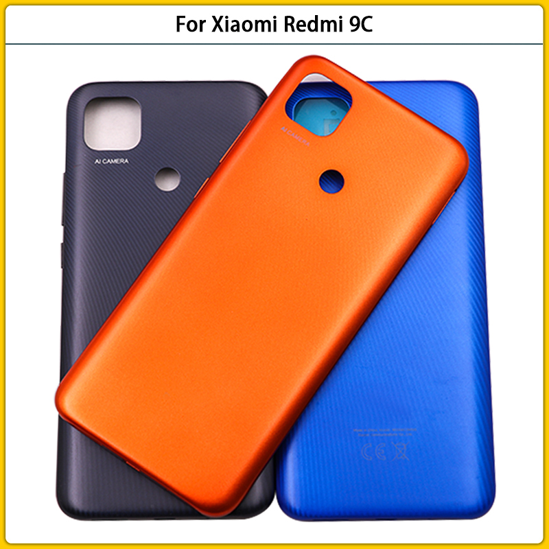Redmi 9c Back Glass Battery Cover Rear Door Housing Case For Redmi 9c Back Battery Glass Cover Replacement. 