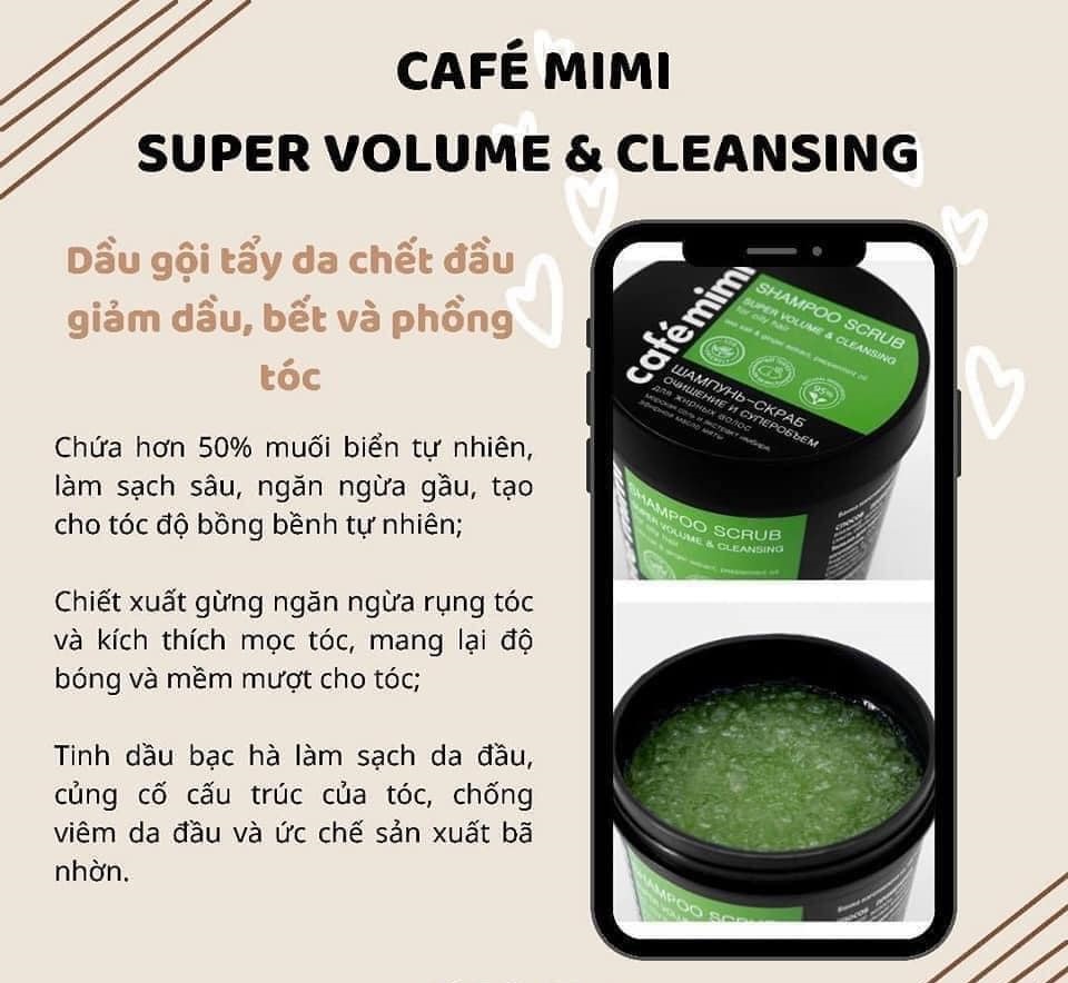 [Chiết-Gốc ] Tẩy da chết da đầu Cafe MiMi Super Volumm & Cleansing