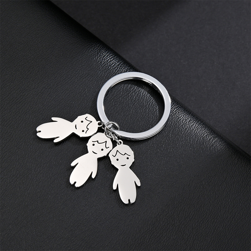 Personalized Boy Girl Pendant Engrave Name Keychain For Women Stainless ...