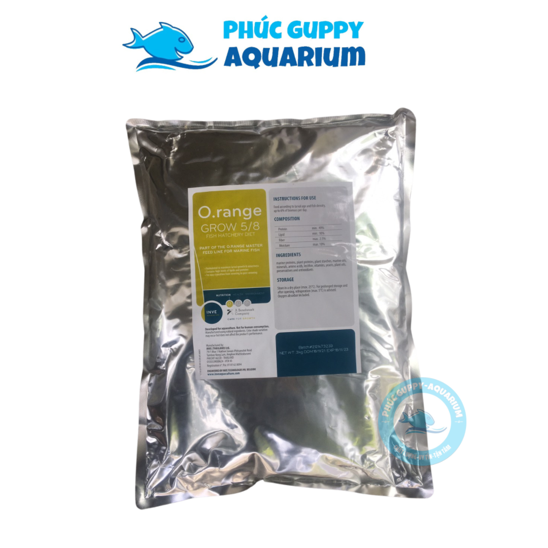 [500g-1kg] Cám Thái INVE Orange Grow 5/8 (Hạt 0,5~0,8mm)