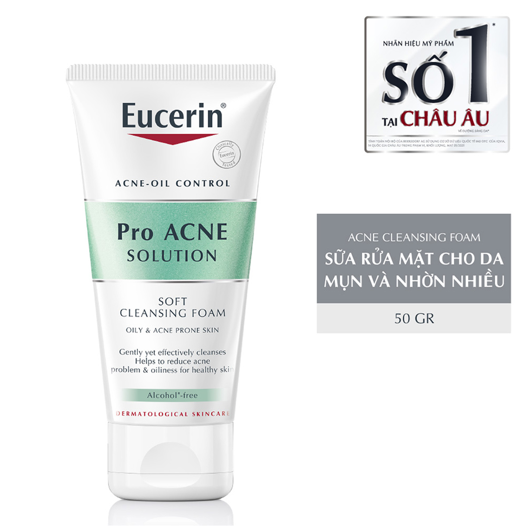 Sữa Rửa Mặt Cho Da Mụn Eucerin Pro ACNE Cleansing Foam 50g
