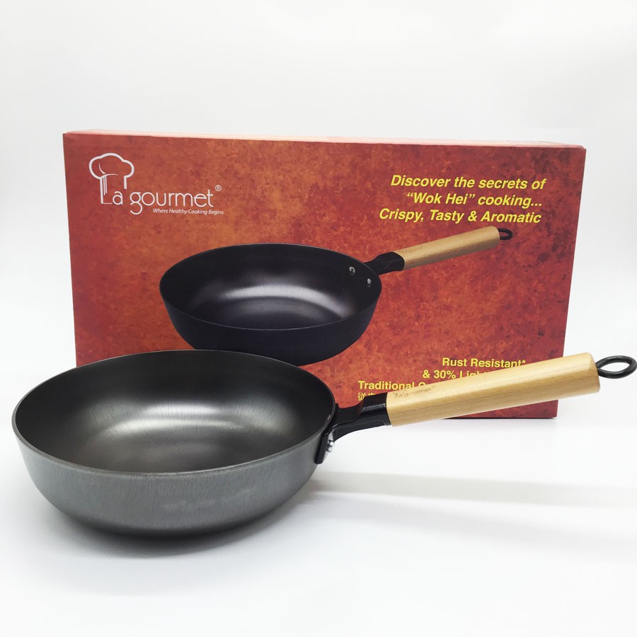 [FREE SHIP][Dùng được mọi loại bếp]  Chảo gang cao cấp La Gourmet Nitrigan  (20cm)(24cm)(28cm)(30)(32cm)(36)