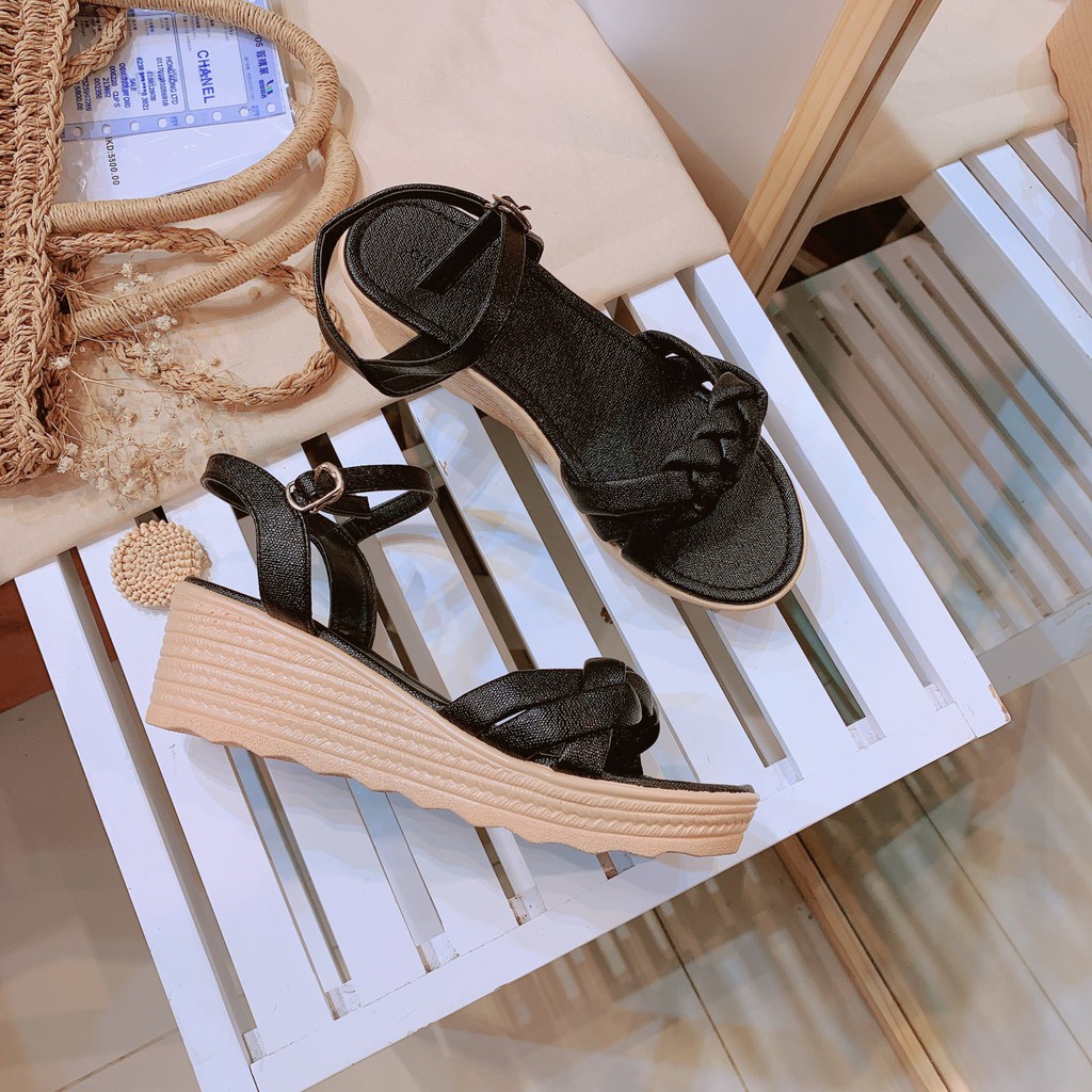 Sandal đế xuồng quai thắt bính  gót 5-6p SD-0269