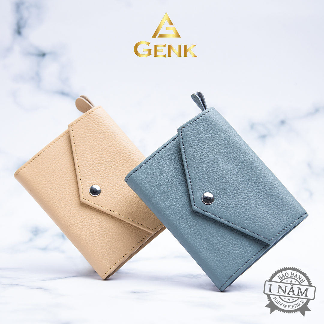 Ví Da Nữ Mini Cầm Tay Gập 3 Genk - GBW01
