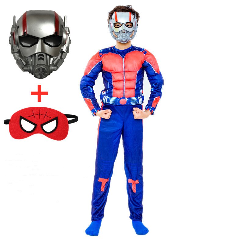 Kids Deluxe Superhero Costume Marvel Avengers Captain America Cosplay Halloween Mask Jumpsuit