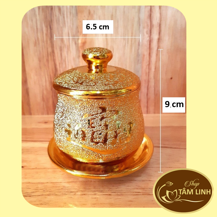 Chung Nước Thờ Cúng Kim Sa Vàng