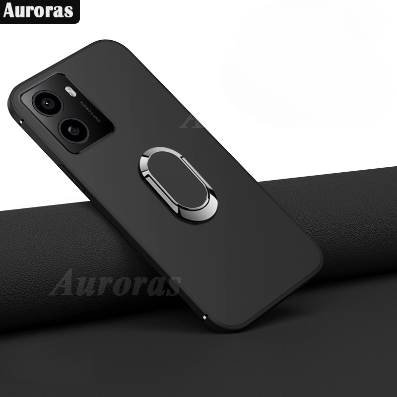 For Nokia HMD Pulse Pro Phone Case Soft Silicone Metal Ring Kickstand Bracket 360 Degree Rotation Car Holder for Nokia HMD Pulse Plus Cover Casing HP.