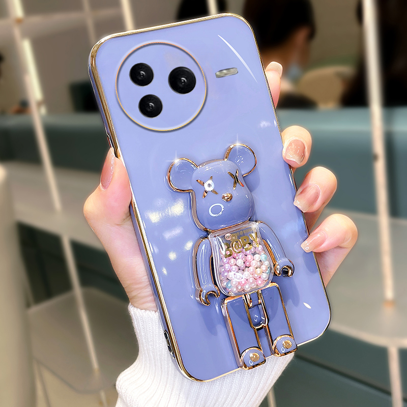 New Phone case Xiaomi Poco F7 Pro Back cover Soft Electroplated Quicksand Hourglass Pellet KWAS Bear silicone shockproof Protector Smooth for Xiaomi Poco F7 Ultra Back Cover. 