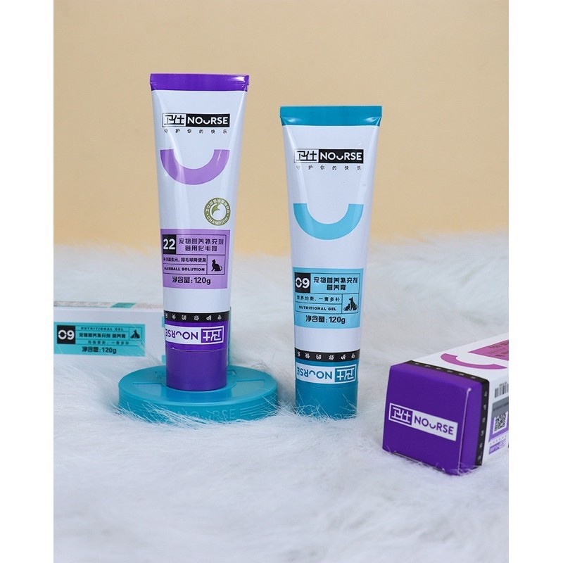 Gel dinh dưỡng Nourse 09 và Nourse 22 cho mèo (tiêu búi lông và cung cấp dinh dưỡng)