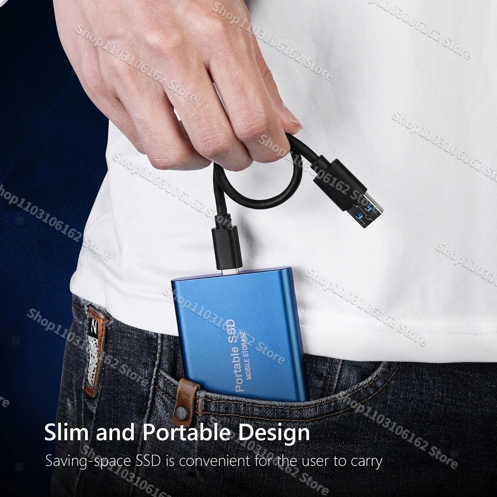 High-Speed 256TB SSD 2TB 4TB Portable External Solid State Hard Drive USB3.1 Inter Mobile Hard Drive For Laptop PS5 Xbox
