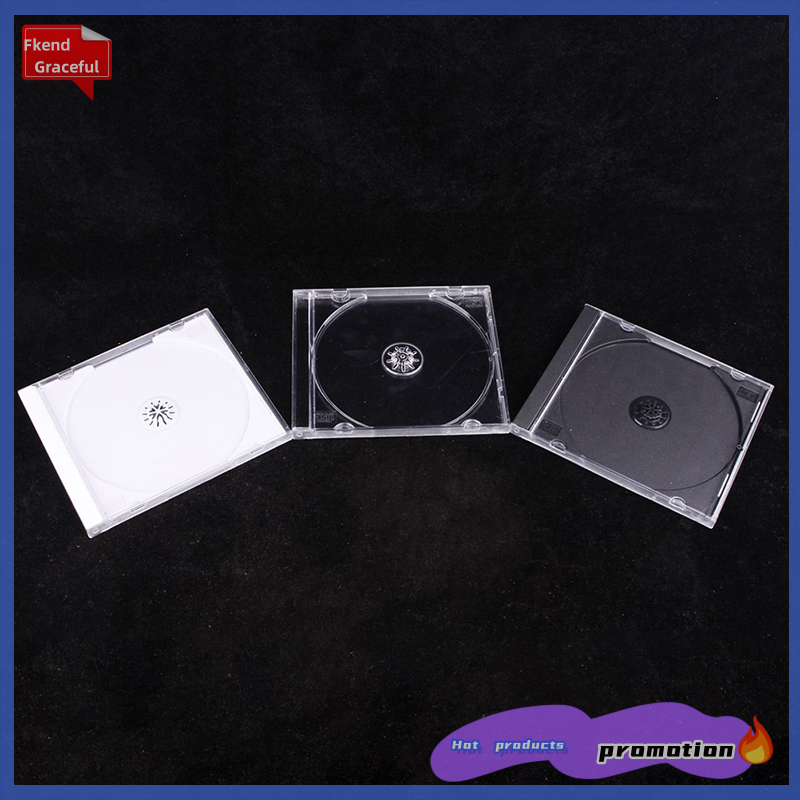 Fkend đáy trong suốt hộp CD rỗng CD trường hợp nhựa PP CD trường hợp CD trường hợp công suất 1-2 đĩa