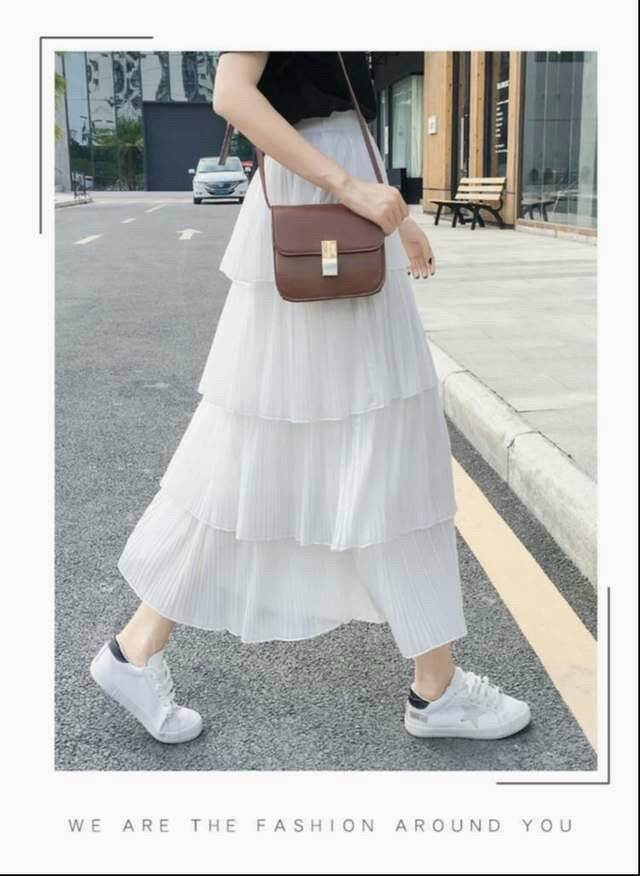 Chân váy xinh, chân váy xếp tầng