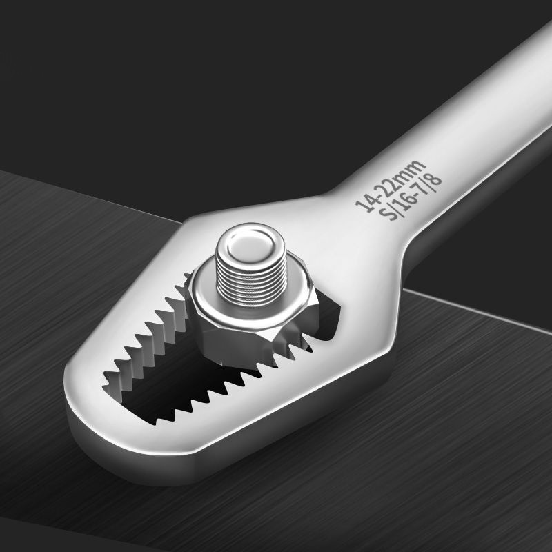 German self-tightening universal wrench, multi-function double-ended rigid board, plum blossom glasses wrench, solid,universal movable fast wrench