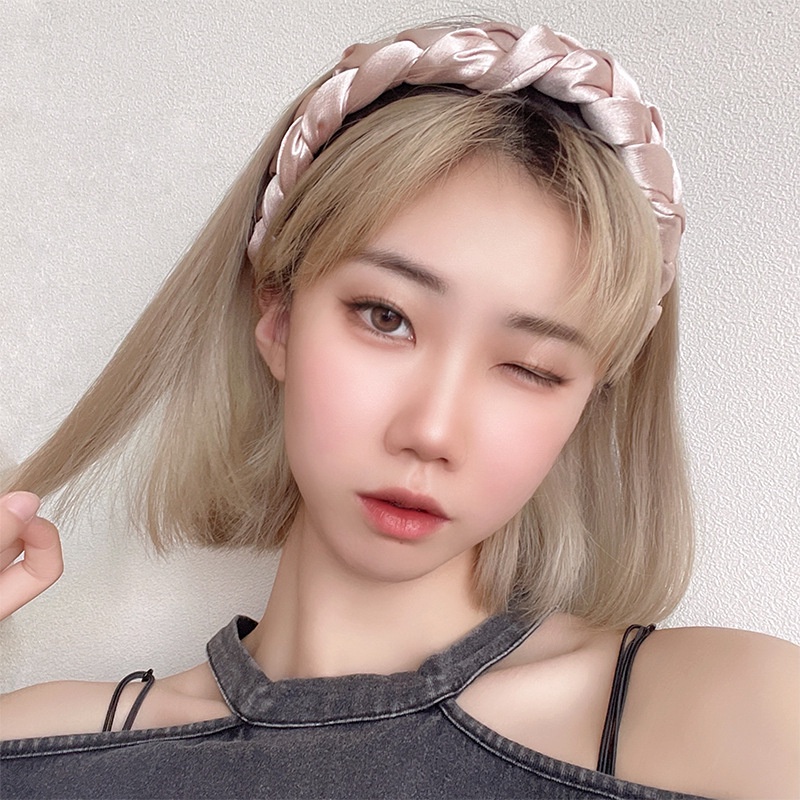 Băng đô cài tóc kiểu dây bện Phụ Kiện Tóc Tiên Bờm Tóc Hàn Quốc