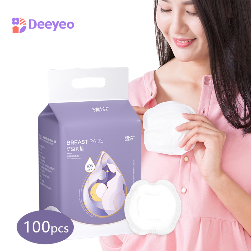 Deeyeo Miếng lót thấm sữa chống tràn sữa dùng một lần dành cho các bà mẹ sau sinh cho con bú 10 gói