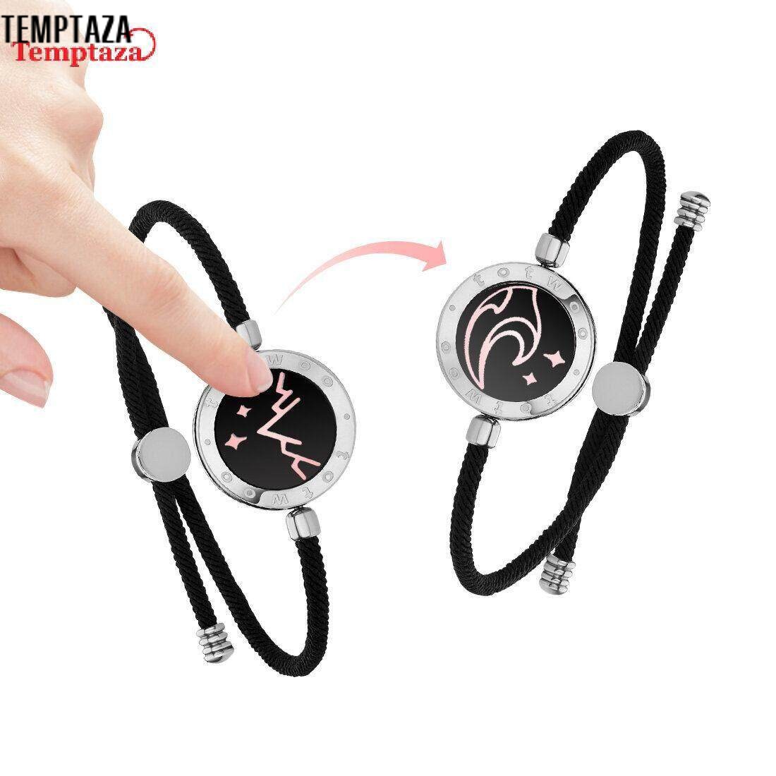 TOTWOO Touch Bracelets for Couples, Vibration & Light up for Love Couples |  Long Distance Relationship Gifts for Girlfriend Bluetooth Pairing Jewelry,  Stainless Steel: Buy Online at Best Price in UAE -
