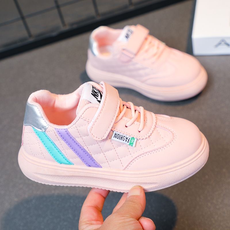 Korean Girls Shoes for Kids Breathable Light Non Slip Rubber Sneakers for  Children With Box(Size 26-37)