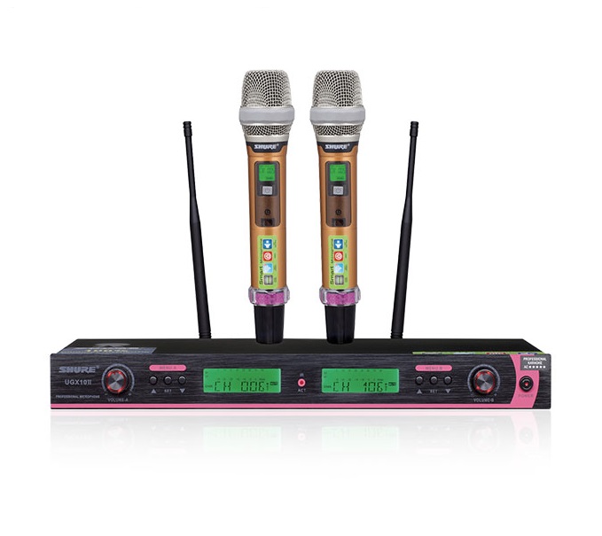 [HCM]Micro không dây Shure UGX10II main đỏ
