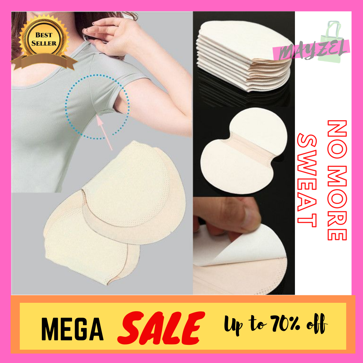 SALE!!! Authentic 1 Pair (2Pcs) Antiperspirant Underarm Dress Sticker Pads Armpits  Sweat Pads Deodorant Patch Men Women Stickers Anti Sweating Pads | Lazada PH