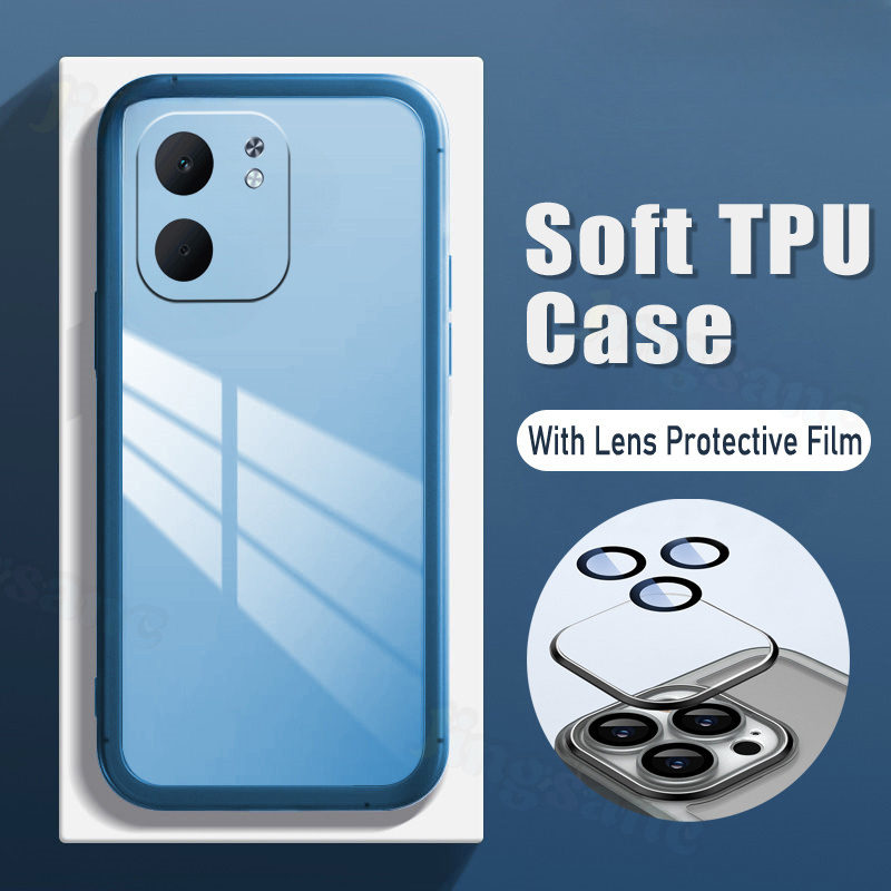 Phone cover OPPO A5X Back case Camera Protection Semi Transparent Soft Silicone Shockproof with Lens Protector Films For OPPO A5X Phone cases. 