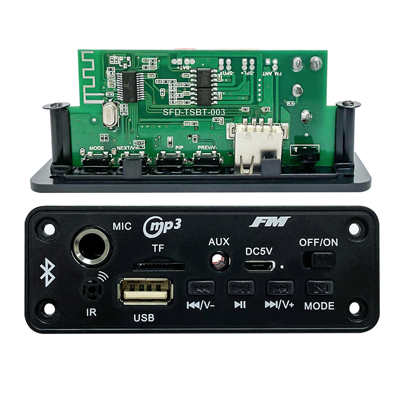 10W 6W Bluetooth Amplifier MP3 Decoder Board Microphone Car Mp3 Player Recharge FM Radio Module Microphone TF USB amplificador MAOQIAN. 